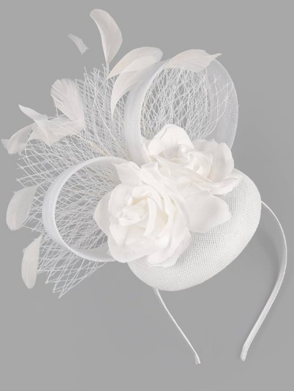 NEW! White Floral Kentucky Derby Hat